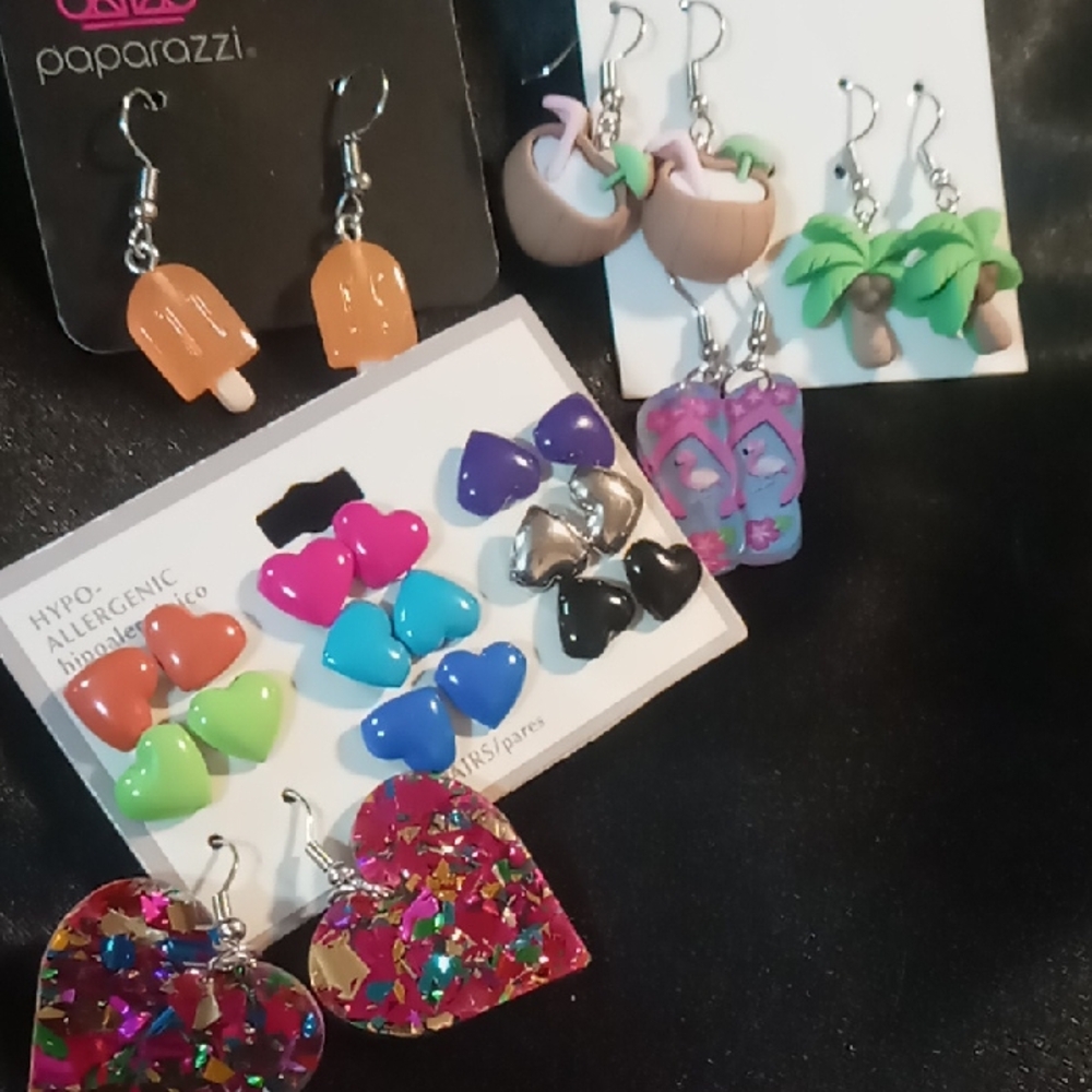 Paparazzi Orange and Pink Jewelry Earrings